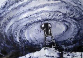 Ulrike Theusner, Der liebe Gott, 2011, Tusche auf Papier, 50 x 60 cm Copyright � 1996 - 2011 by Galerie Rothamel & Dirk Einecke
