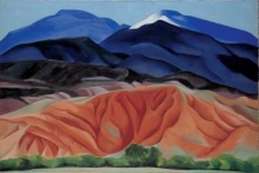 Georgia O�Keeffe: Landschaft bei Black Mesa, New Mexico / Im Hinterland bei Marie II, 1930, �l auf Leinwand, montiert, 61,6 x 92,1 cm Georgia O�Keeffe Museum, Geschenk von The Burnett Foundation, Santa Fe, New Mexico � Georgia O�Keeffe Museum / VG Bild-Kunst, Bonn 2011
