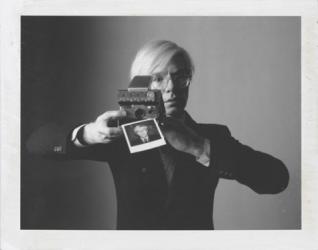 Oliviero Toscani Andy Warhol with camera 1974, Polaroid Type 105 3. x 4. � Oliviero Toscani
